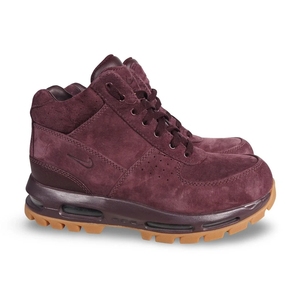 Nike ACG Air Max Goadome Men's 8 Deep Burgundy Gum Suede Boots 865031-602